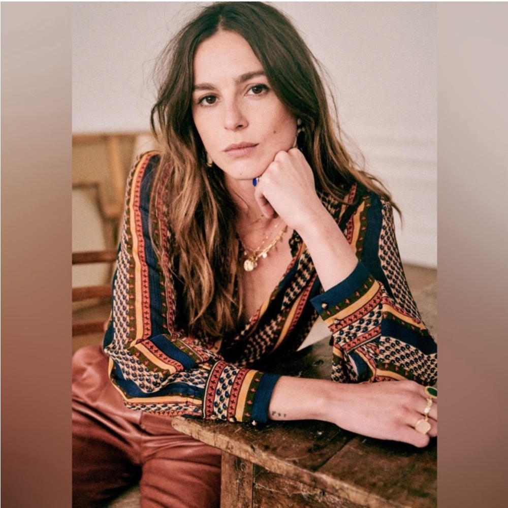 Sezane Tianna Blouse in Maya Print